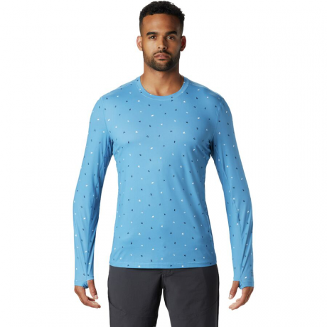 Mountain Hardwear Mens Crater Lake T Shirt Tee Top Blue Sports Outdoors Climbing 