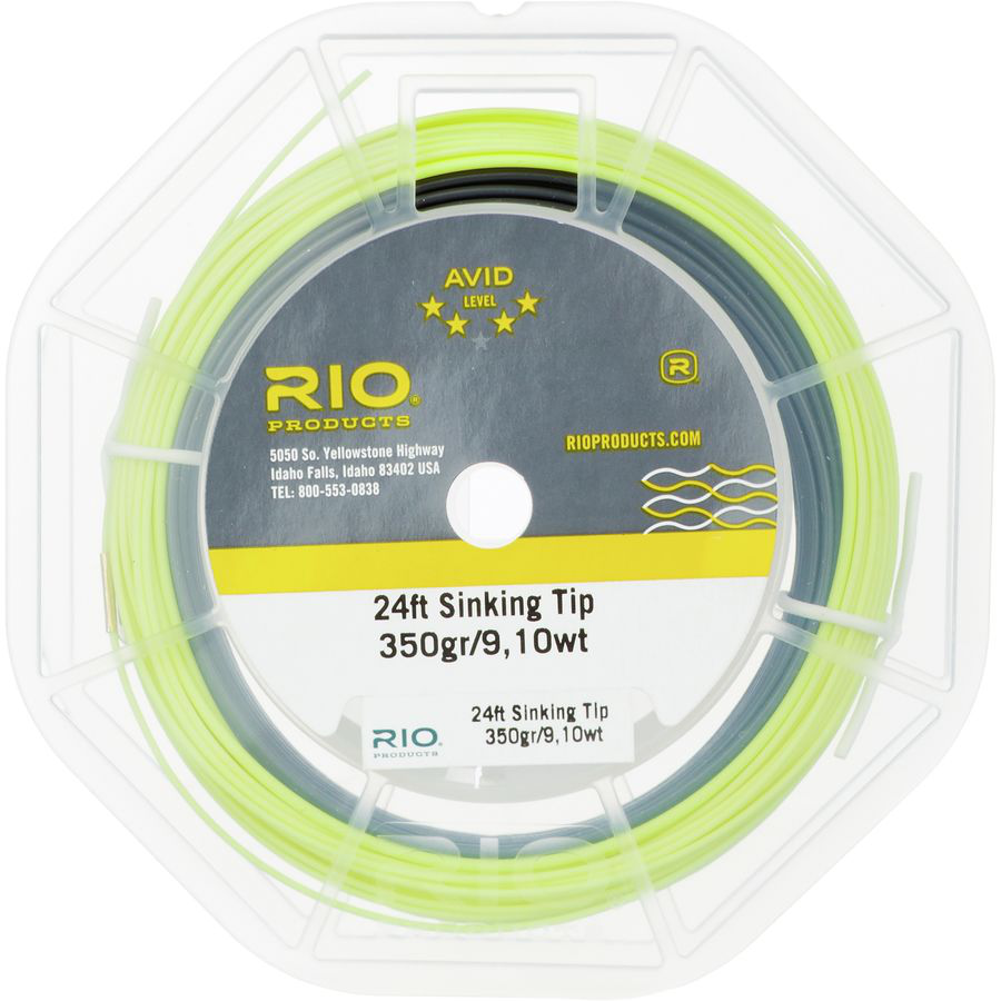 RIO NEW AVID 250GR GRAIN 24' FOOT SINK TIP FLY LINE FOR #7 & 8 WEIGHT RODS 