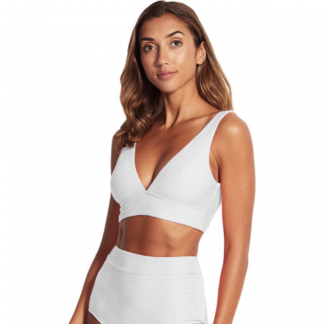 Seafolly Capri Sea V-Neck Crop Bikini Top - Women's Photo