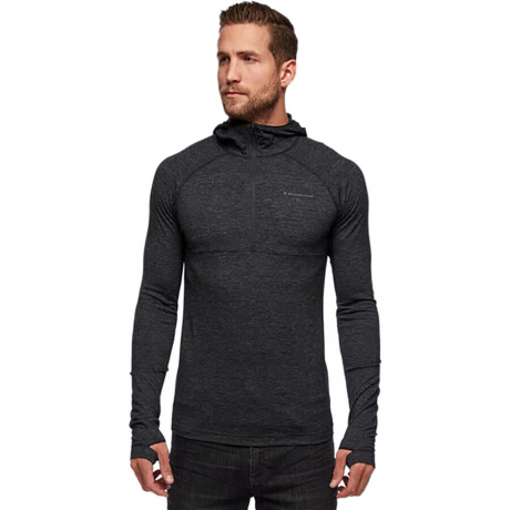 Black Diamond Solution Wool Half-Zip Hooded Baselayer Top - Men's Photo